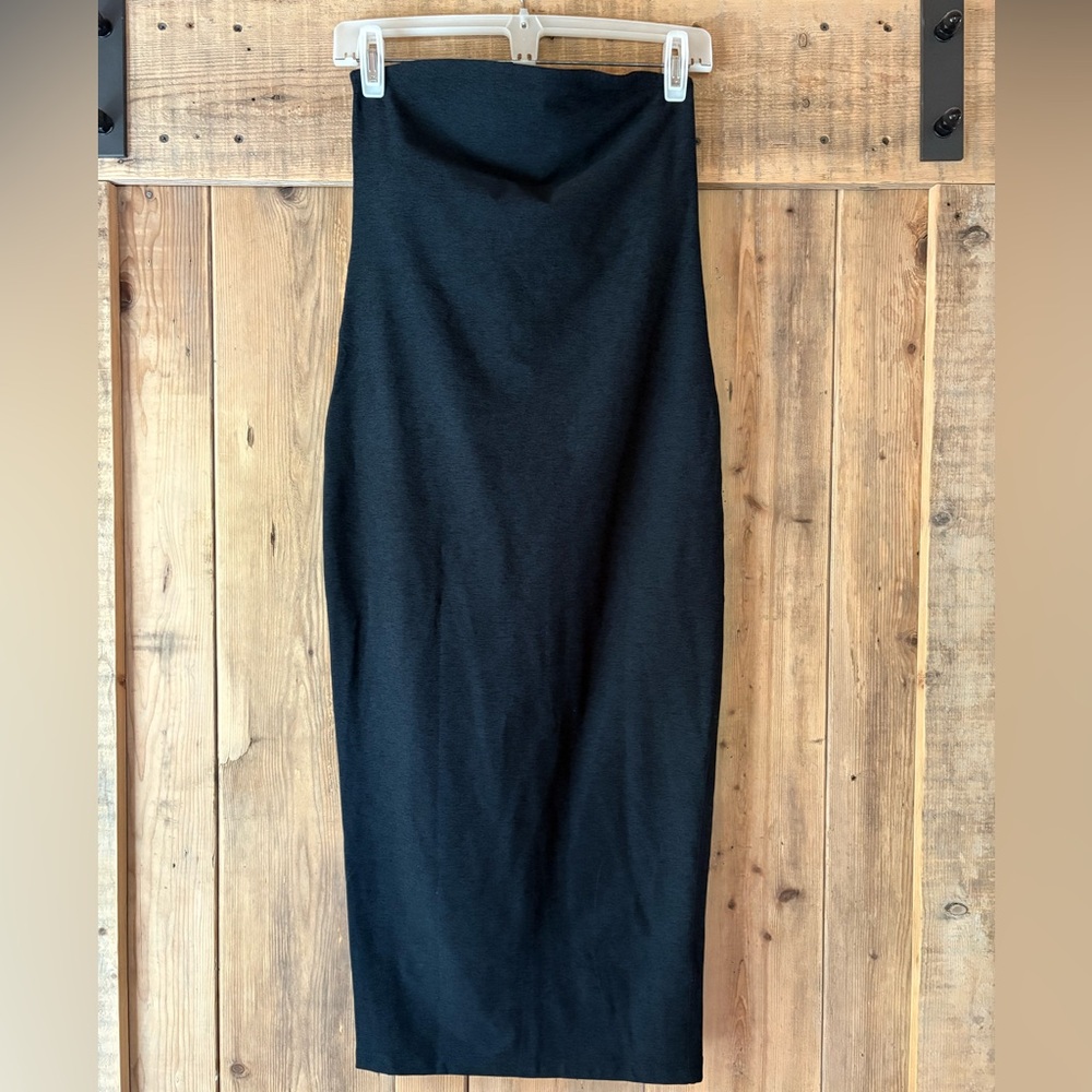 Beyond Yoga Black Space Dye Strapless Dress